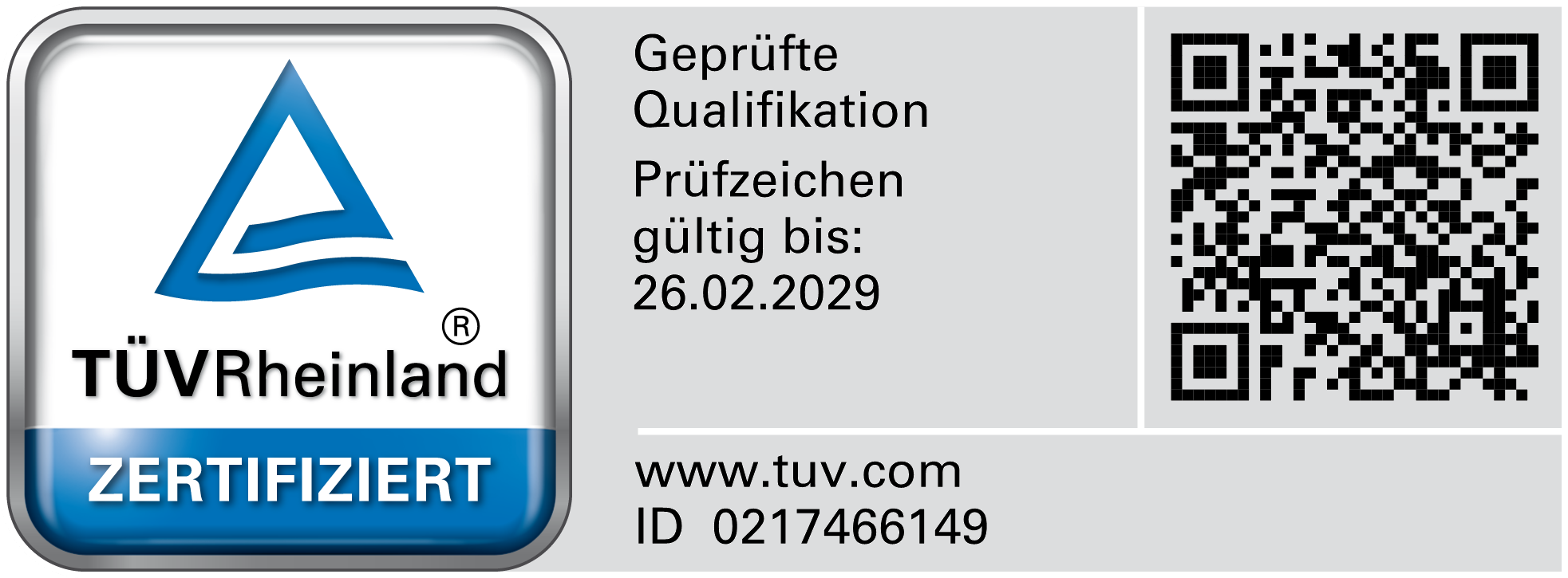 TÜV Rheinland — Geprüfte Qualifikation